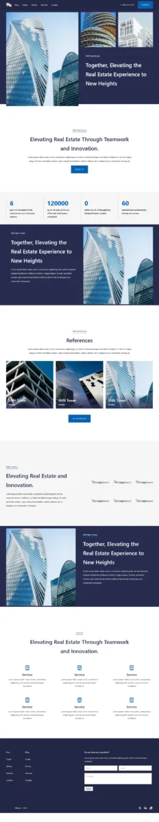 Pontus Real Estate Website WordPress Bricks Template